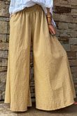 Arbi Gingham Palazzo Pant Mustard